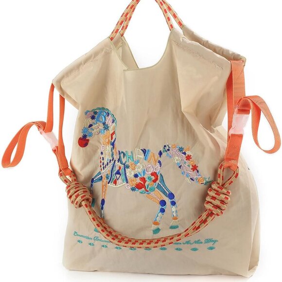 Elegant Large Nylon Tote Bag for Women - Perfect for Beach & Shopping (24"x18") - Picture 2 of 6